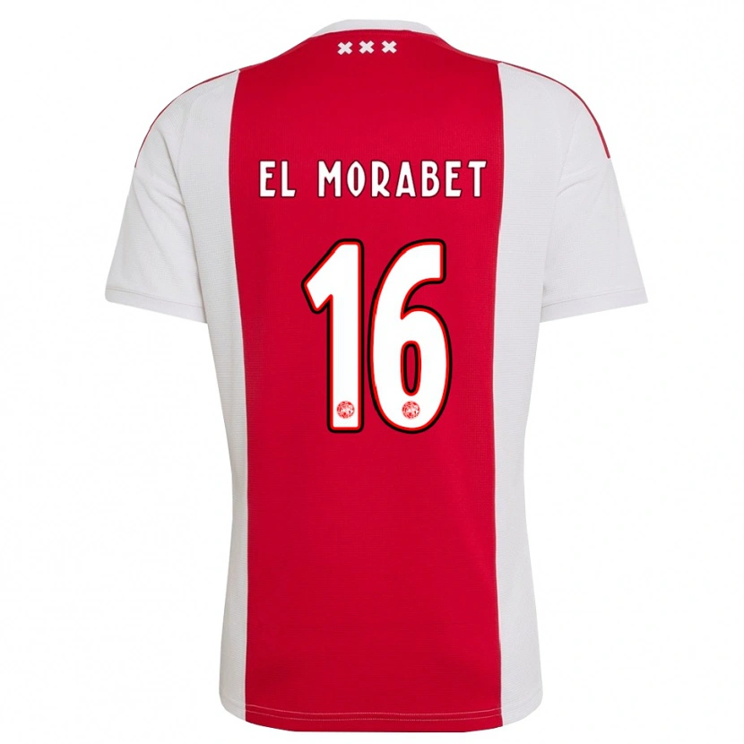 Danxen Femme Maillot Younes El Morabet #16 Rouge Blanc Jaune Tenues Domicile 2026/27 T-Shirt