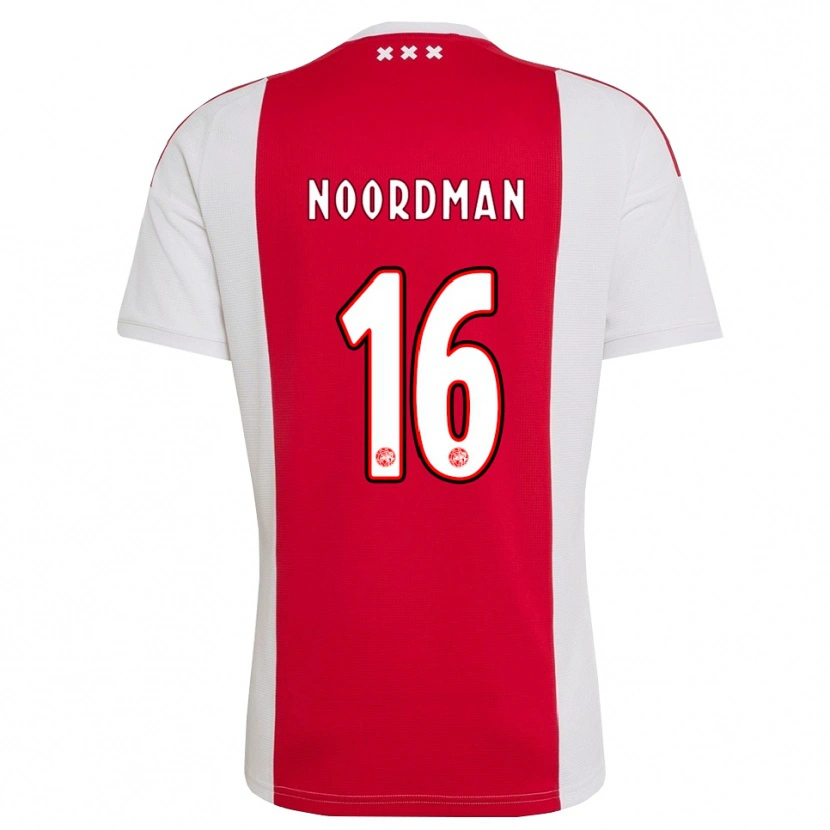 Danxen Femme Maillot Danique Noordman #16 Rouge Blanc Jaune Tenues Domicile 2026/27 T-Shirt