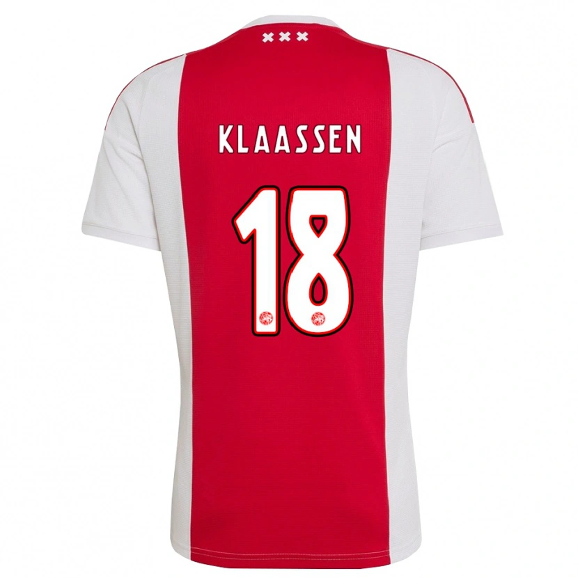 Danxen Femme Maillot Davy Klaassen #18 Rouge Blanc Jaune Tenues Domicile 2026/27 T-Shirt