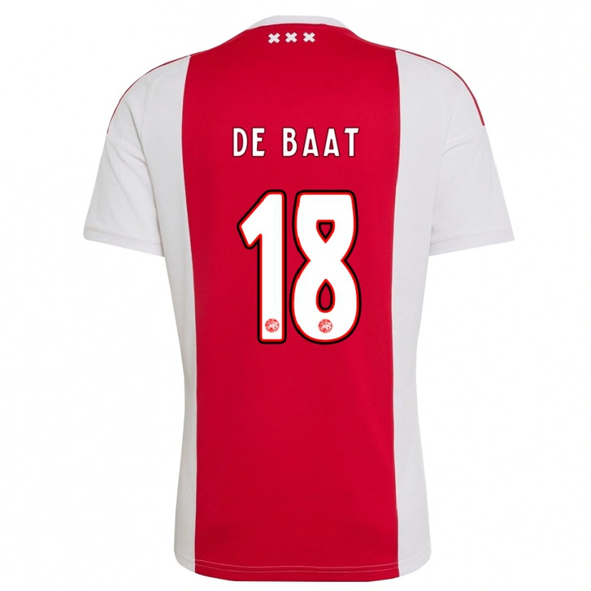Danxen Femme Maillot Luca De Baat #18 Rouge Blanc Jaune Tenues Domicile 2026/27 T-Shirt