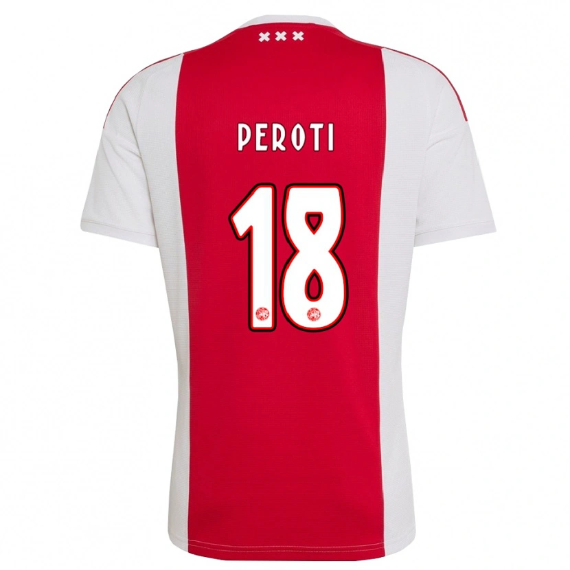 Danxen Femme Maillot Eljero Peroti #18 Rouge Blanc Jaune Tenues Domicile 2026/27 T-Shirt