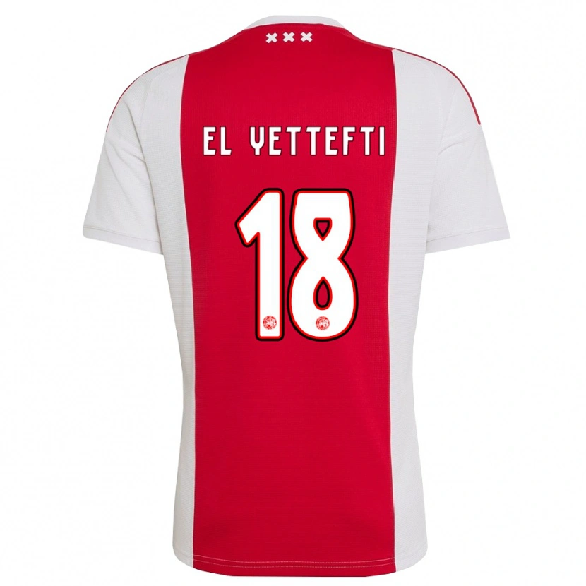 Danxen Femme Maillot Adil Amghar El Yettefti #18 Rouge Blanc Jaune Tenues Domicile 2026/27 T-Shirt