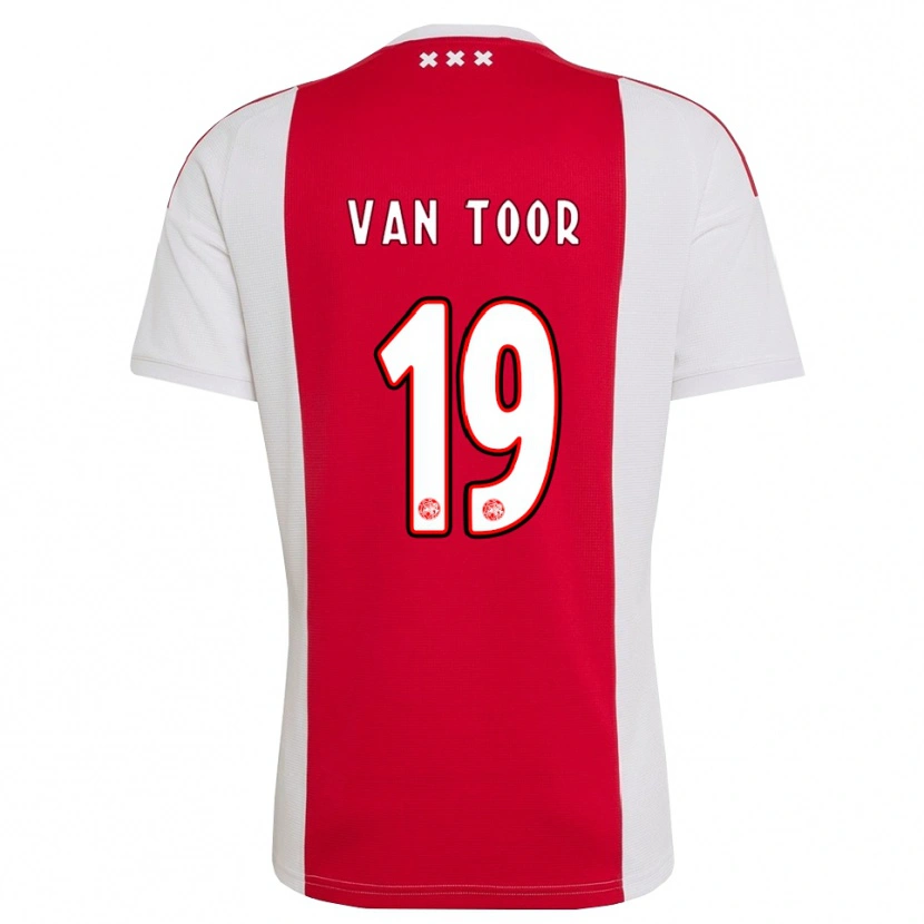 Danxen Femme Maillot Julian Van Toor #19 Rouge Blanc Jaune Tenues Domicile 2026/27 T-Shirt