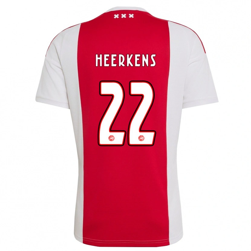 Danxen Femme Maillot Joeri Heerkens #22 Rouge Blanc Jaune Tenues Domicile 2026/27 T-Shirt