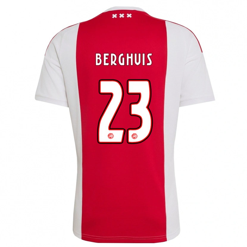 Danxen Femme Maillot Steven Berghuis #23 Rouge Blanc Jaune Tenues Domicile 2026/27 T-Shirt