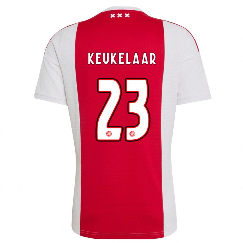 Danxen Femme Maillot Lotte Keukelaar #23 Rouge Blanc Jaune Tenues Domicile 2026/27 T-Shirt