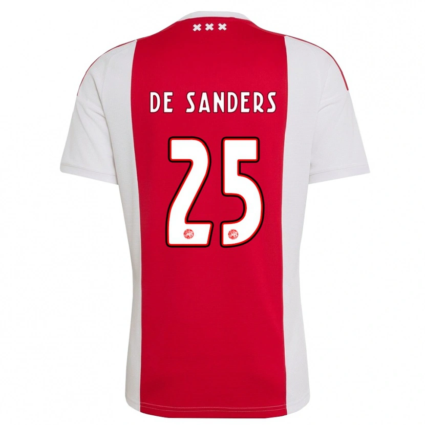 Danxen Femme Maillot Kay-Lee De Sanders #25 Rouge Blanc Jaune Tenues Domicile 2026/27 T-Shirt