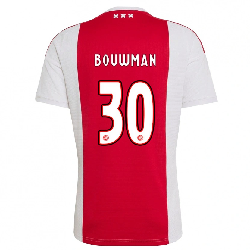 Danxen Femme Maillot Aaron Bouwman #30 Rouge Blanc Jaune Tenues Domicile 2026/27 T-Shirt