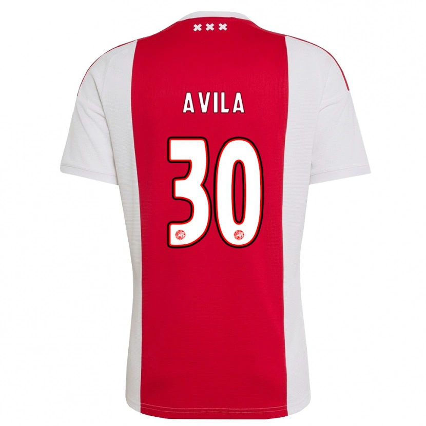 Danxen Femme Maillot Gastón Ávila #30 Rouge Blanc Jaune Tenues Domicile 2026/27 T-Shirt