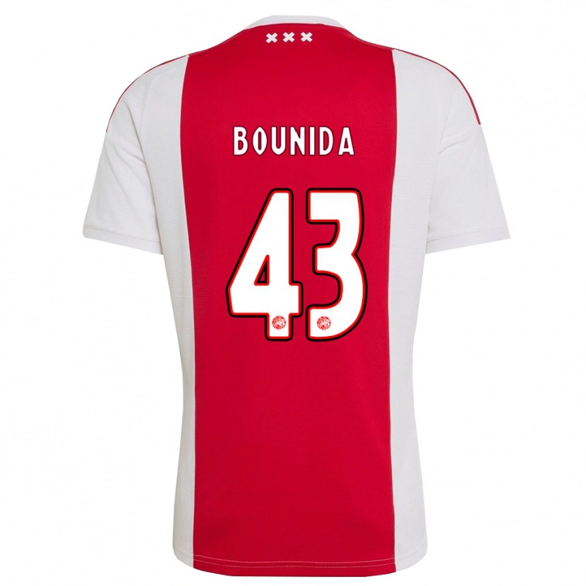Danxen Femme Maillot Rayane Bounida #43 Rouge Blanc Jaune Tenues Domicile 2026/27 T-Shirt