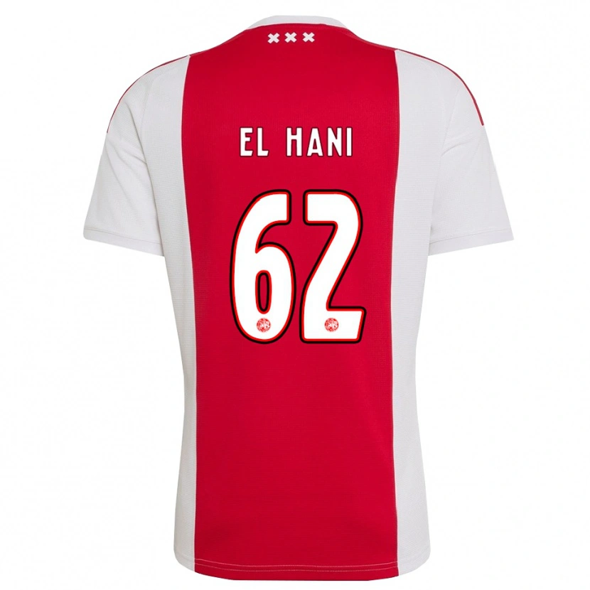 Danxen Femme Maillot Aymean El Hani #62 Rouge Blanc Jaune Tenues Domicile 2026/27 T-Shirt