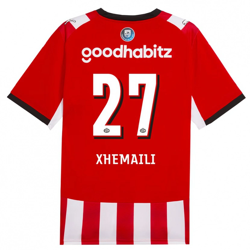 Danxen Femme Maillot Riola Xhemaili #27 Rouge Blanc Noir Tenues Domicile 2026/27 T-Shirt