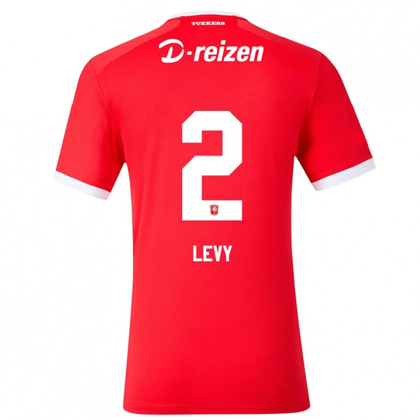 Danxen Femme Maillot Ofek Levy #2 Rouge Blanc Tenues Domicile 2026/27 T-Shirt