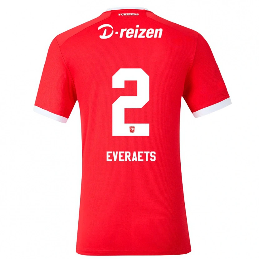 Danxen Femme Maillot Kim Everaets #2 Rouge Blanc Tenues Domicile 2026/27 T-Shirt