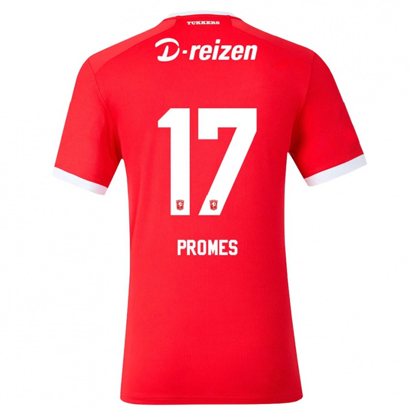 Danxen Femme Maillot Rodrigo Promes #17 Rouge Blanc Tenues Domicile 2026/27 T-Shirt