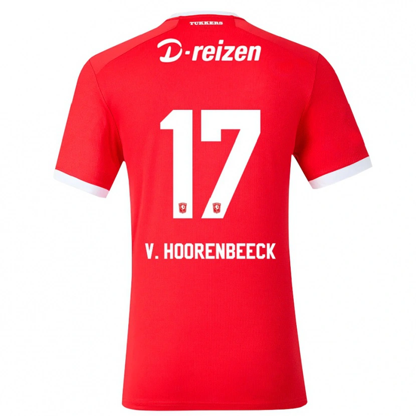 Danxen Femme Maillot Alec Van Hoorenbeeck #17 Rouge Blanc Tenues Domicile 2026/27 T-Shirt