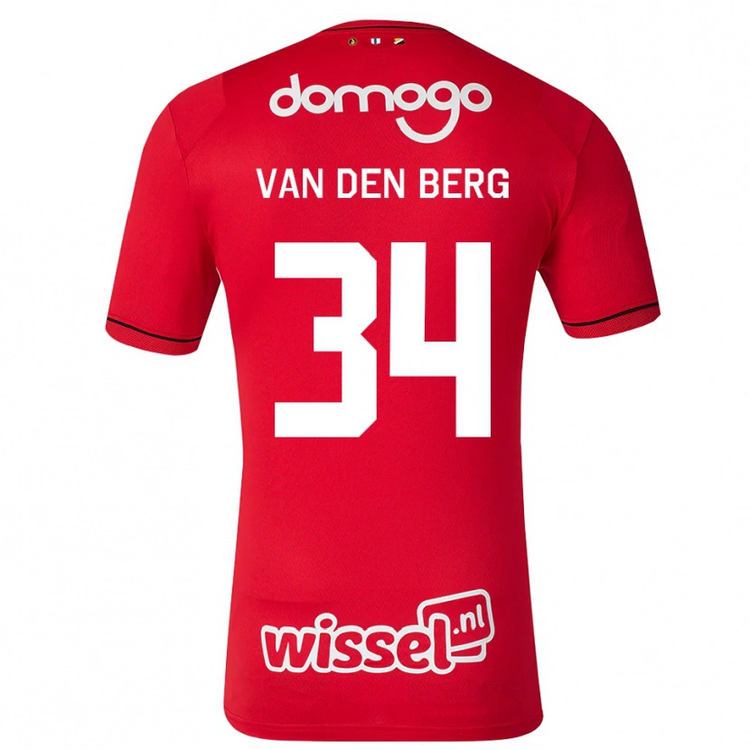Danxen Femme Maillot Davy Van Den Berg #34 Rouge Blanc Noir Tenues Domicile 2026/27 T-Shirt