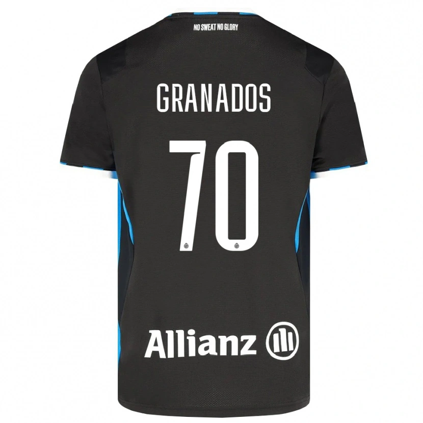 Danxen Femme Maillot Alejandro Granados #70 Noir Rouge Bleu Tenues Domicile 2026/27 T-Shirt