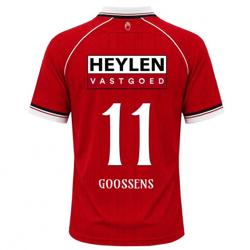Danxen Femme Maillot Mattias Goossens #11 Rouge Blanc Noir Tenues Domicile 2026/27 T-Shirt