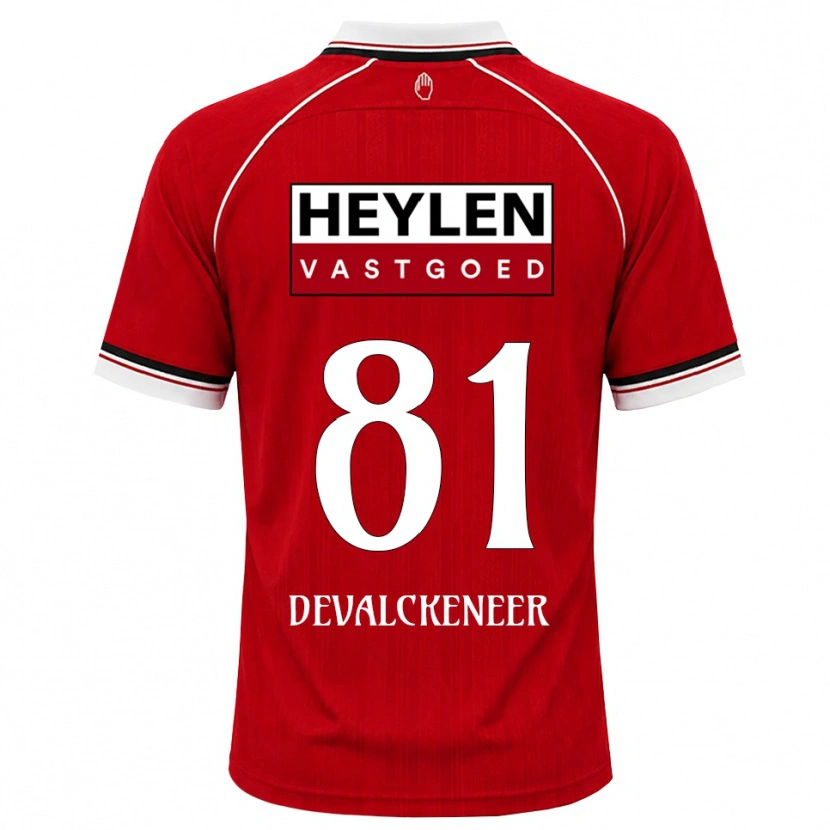 Danxen Femme Maillot Niels Devalckeneer #81 Rouge Blanc Noir Tenues Domicile 2026/27 T-Shirt