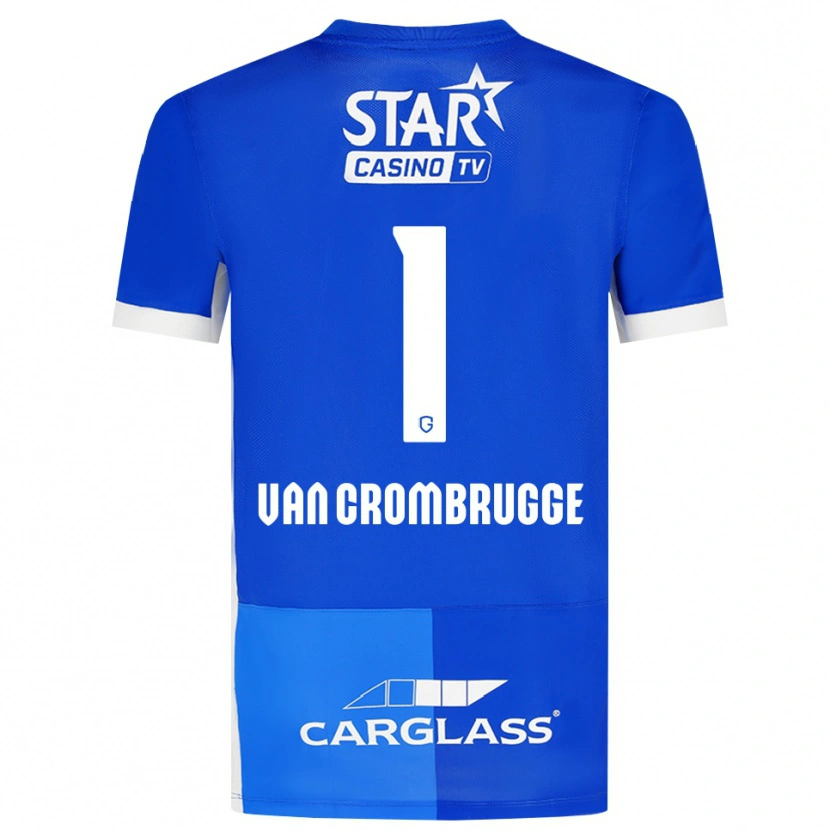 Danxen Femme Maillot Hendrik Van Crombrugge #1 Bleu Moyen Royalbleu Blanc Tenues Domicile 2026/27 T-Shirt