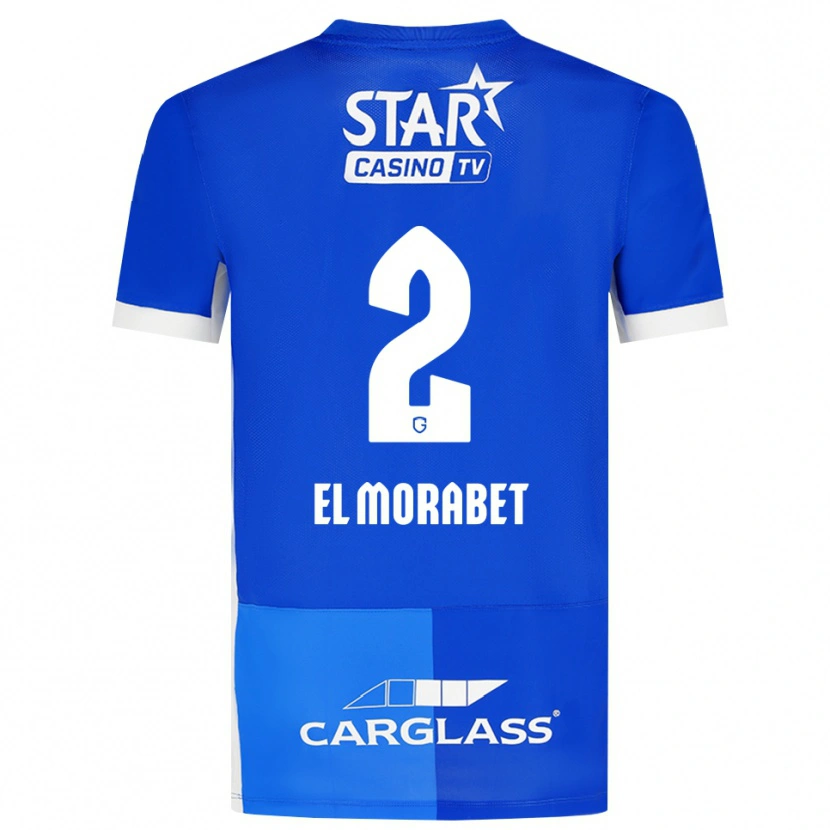 Danxen Femme Maillot Sami El Morabet #2 Bleu Moyen Royalbleu Blanc Tenues Domicile 2026/27 T-Shirt