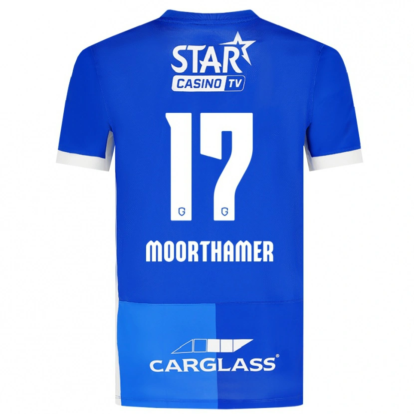 Danxen Femme Maillot Tinus Moorthamer #17 Bleu Moyen Royalbleu Blanc Tenues Domicile 2026/27 T-Shirt