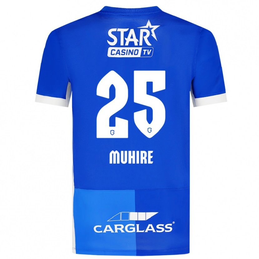 Danxen Femme Maillot Ian-Confiance Muhire #25 Bleu Moyen Royalbleu Blanc Tenues Domicile 2026/27 T-Shirt
