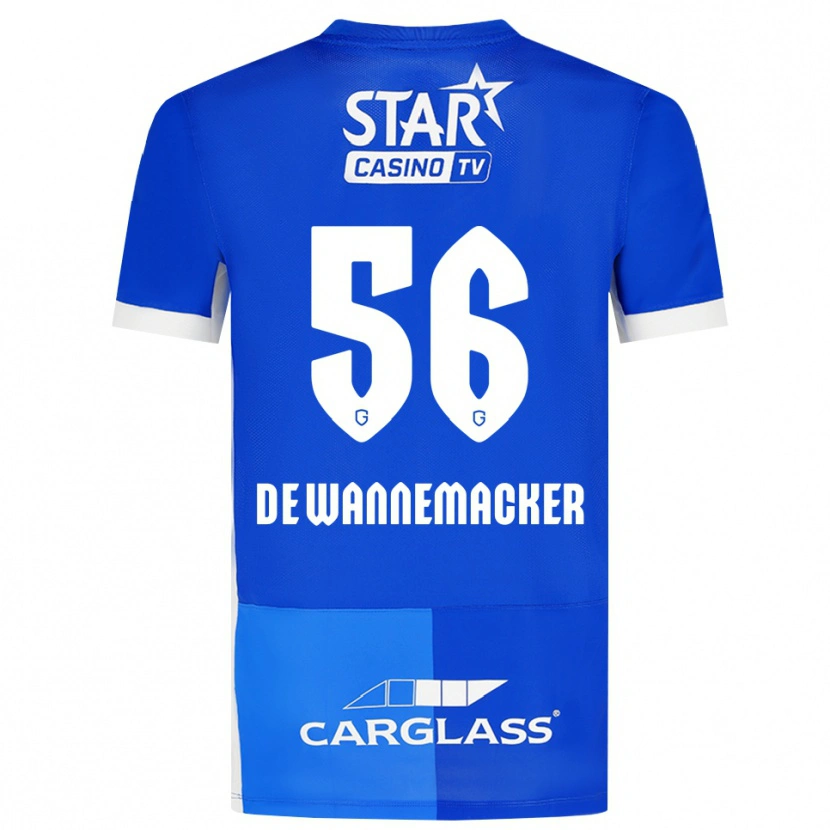 Danxen Femme Maillot August De Wannemacker #56 Bleu Moyen Royalbleu Blanc Tenues Domicile 2026/27 T-Shirt