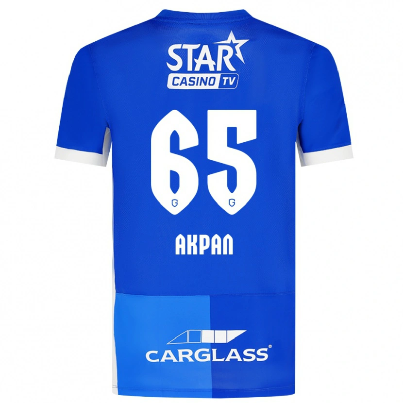 Danxen Femme Maillot Christian Akpan #65 Bleu Moyen Royalbleu Blanc Tenues Domicile 2026/27 T-Shirt
