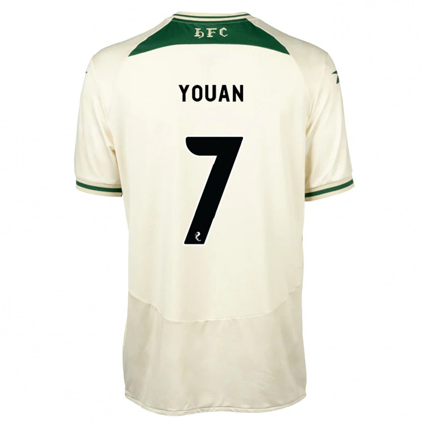 Danxen Femme Maillot Élie Youan #7 Blanc Forêt Tenues Extérieur 2026/27 T-Shirt