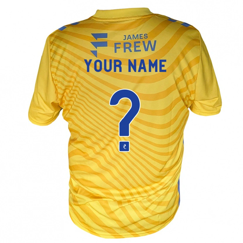 Danxen Femme Maillot Votre Nom #0 Bleu Royal Jaune Tenues Extérieur 2026/27 T-Shirt