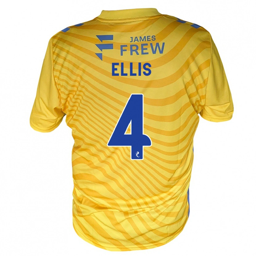 Danxen Femme Maillot Ruari Ellis #4 Bleu Royal Jaune Tenues Extérieur 2026/27 T-Shirt