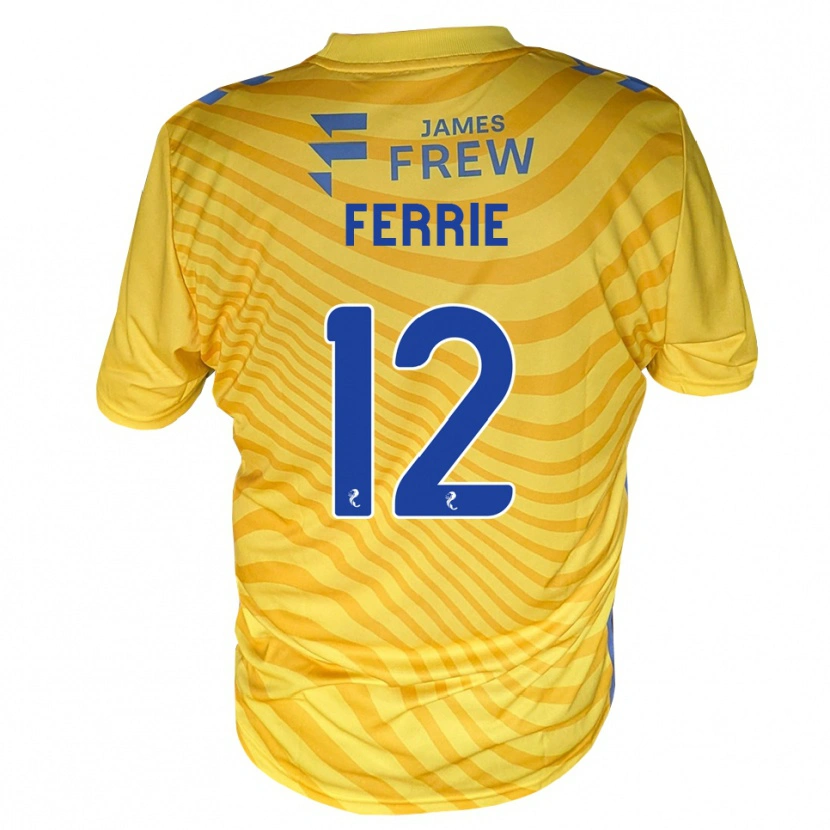 Danxen Femme Maillot Calum Ferrie #12 Bleu Royal Jaune Tenues Extérieur 2026/27 T-Shirt