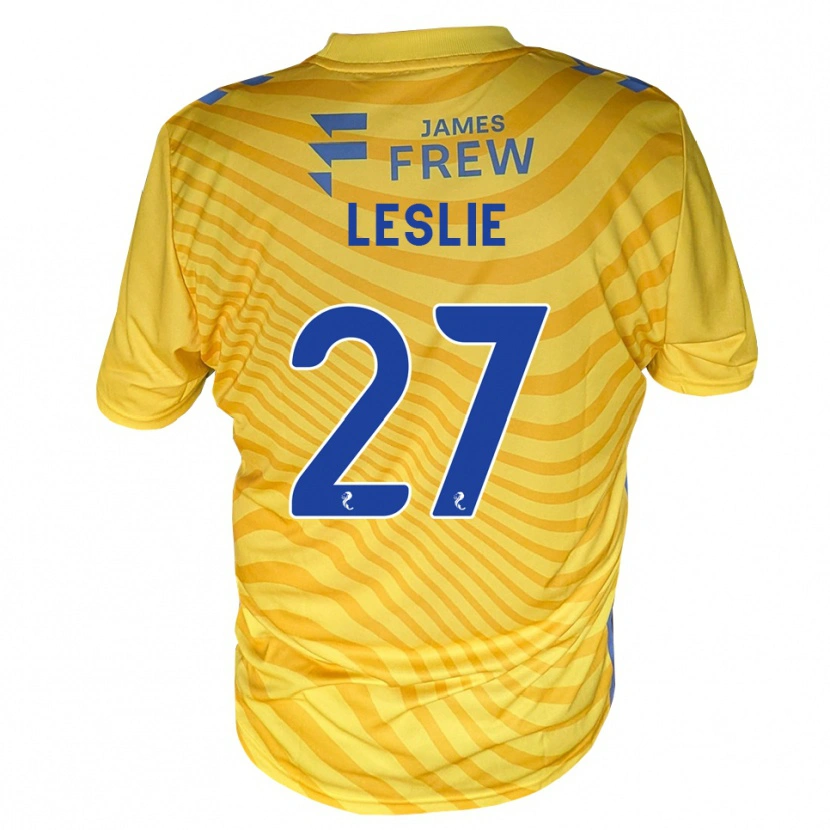 Danxen Femme Maillot Kian Leslie #27 Bleu Royal Jaune Tenues Extérieur 2026/27 T-Shirt
