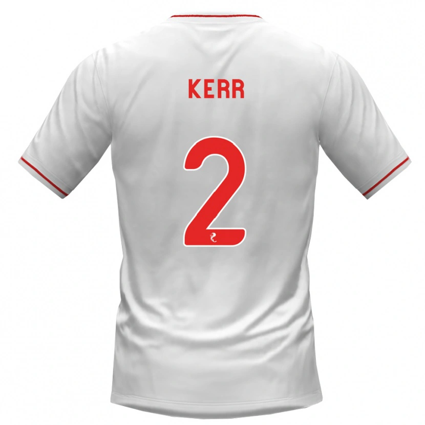 Danxen Femme Maillot Cammy Kerr #2 Blanc Rouge Tenues Extérieur 2026/27 T-Shirt