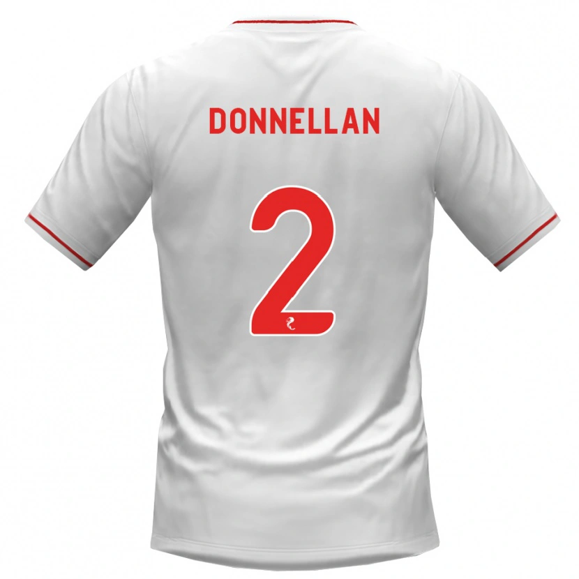 Danxen Femme Maillot Shaun Donnellan #2 Blanc Rouge Tenues Extérieur 2026/27 T-Shirt