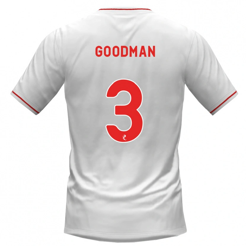 Danxen Femme Maillot Mya Goodman #3 Blanc Rouge Tenues Extérieur 2026/27 T-Shirt