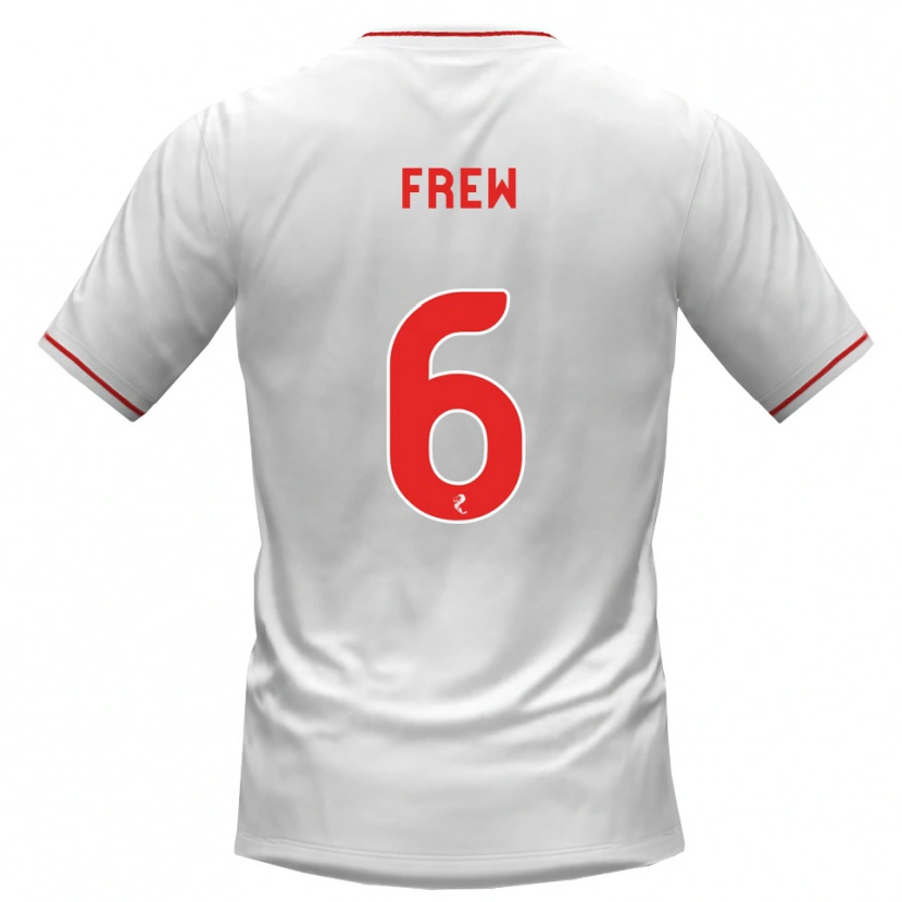 Danxen Femme Maillot Natasha Frew #6 Blanc Rouge Tenues Extérieur 2026/27 T-Shirt