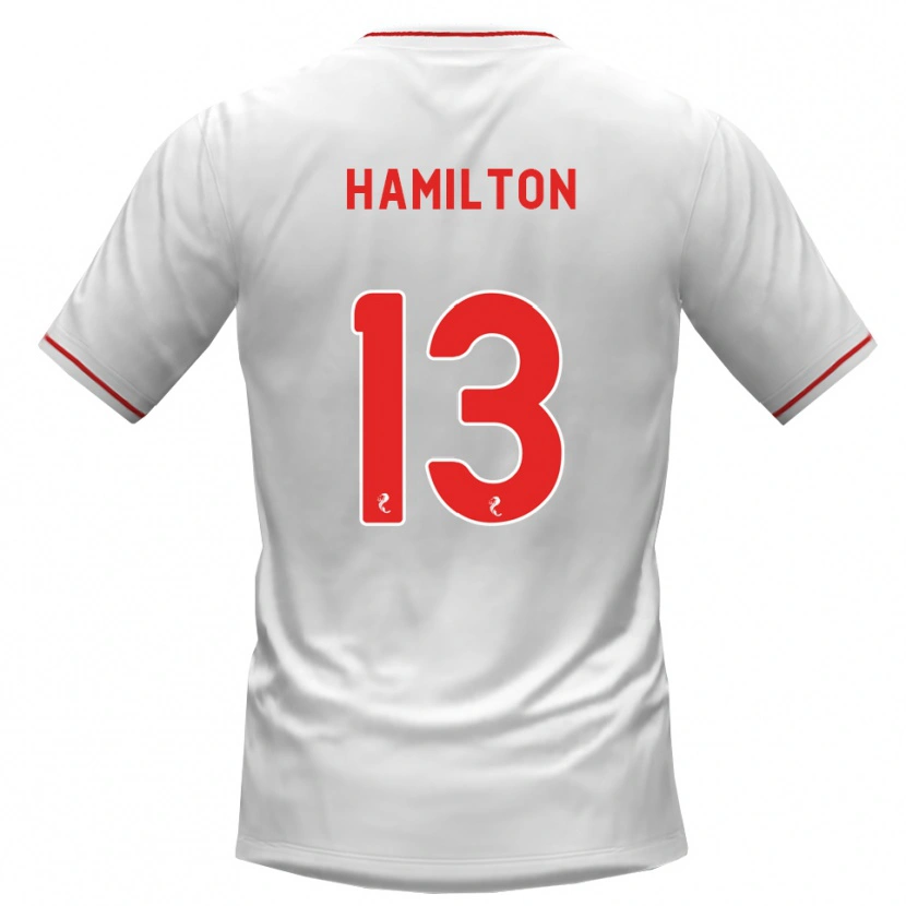 Danxen Femme Maillot Jack Hamilton #13 Blanc Rouge Tenues Extérieur 2026/27 T-Shirt
