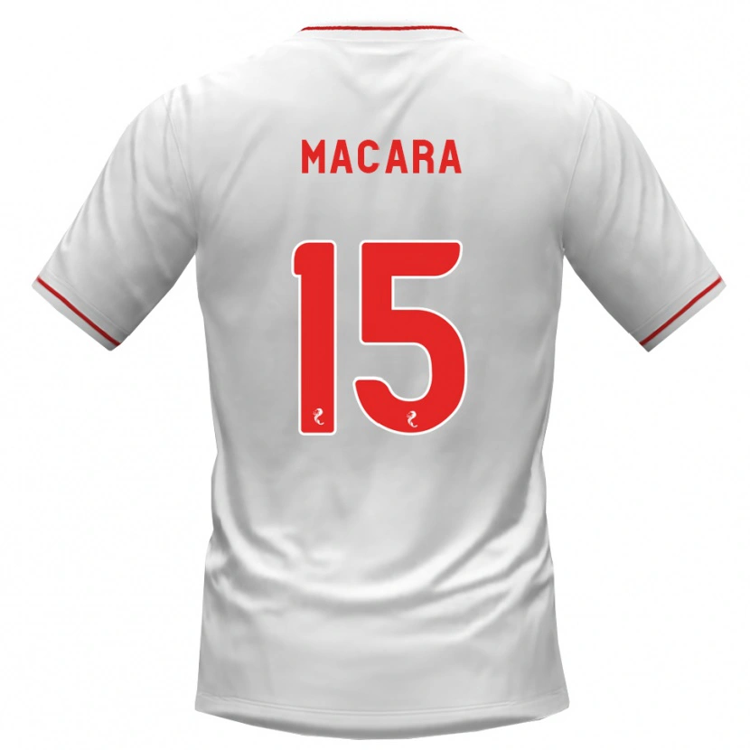 Danxen Femme Maillot Elise Macara #15 Blanc Rouge Tenues Extérieur 2026/27 T-Shirt