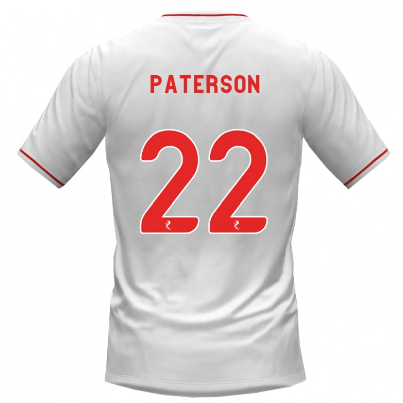 Danxen Femme Maillot Maura Paterson #22 Blanc Rouge Tenues Extérieur 2026/27 T-Shirt