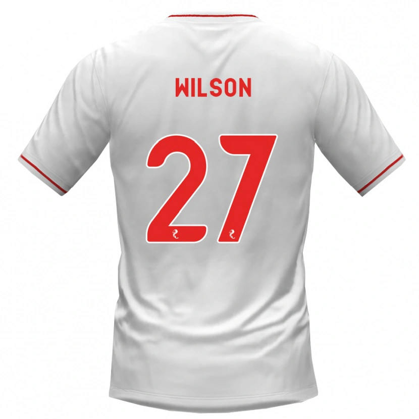 Danxen Femme Maillot Danny Wilson #27 Blanc Rouge Tenues Extérieur 2026/27 T-Shirt