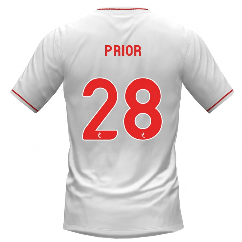 Danxen Femme Maillot Jérôme Prior #28 Blanc Rouge Tenues Extérieur 2026/27 T-Shirt