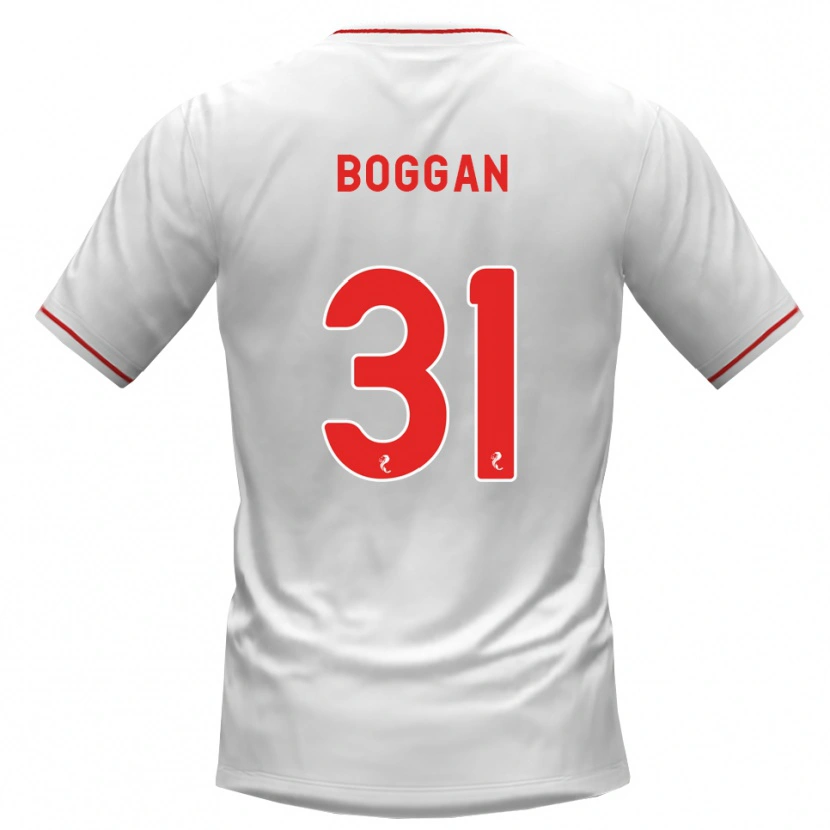 Danxen Femme Maillot Joe Boggan #31 Blanc Rouge Tenues Extérieur 2026/27 T-Shirt