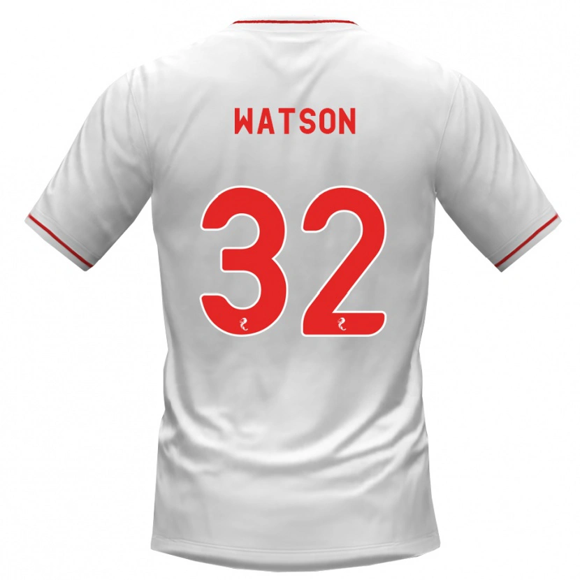 Danxen Femme Maillot Ashley Watson #32 Blanc Rouge Tenues Extérieur 2026/27 T-Shirt