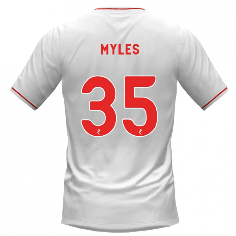 Danxen Femme Maillot Evan Myles #35 Blanc Rouge Tenues Extérieur 2026/27 T-Shirt