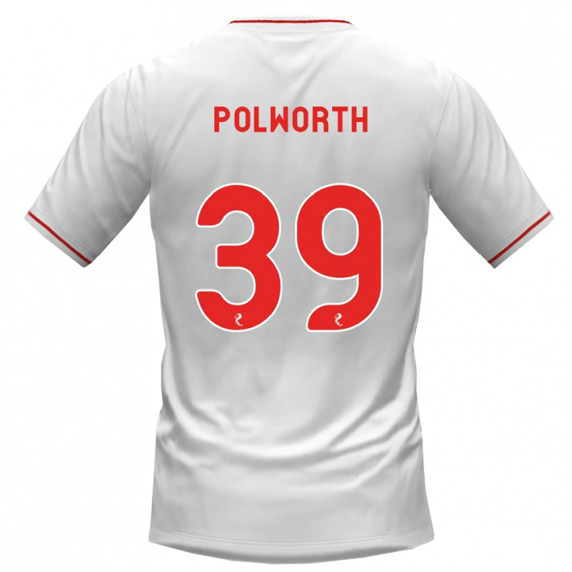 Danxen Femme Maillot Liam Polworth #39 Blanc Rouge Tenues Extérieur 2026/27 T-Shirt