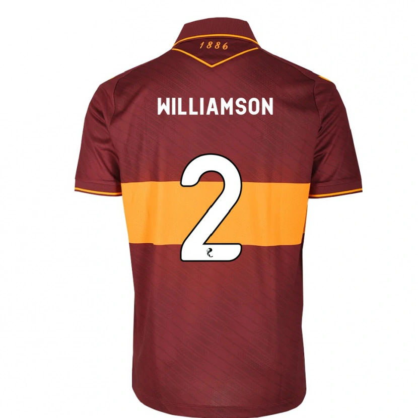 Danxen Femme Maillot Scott Williamson #2 Orange Marron Tenues Extérieur 2026/27 T-Shirt