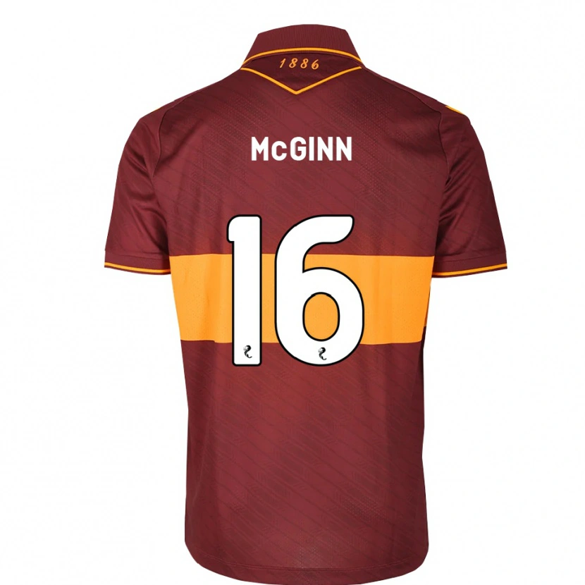Danxen Femme Maillot Paul Mcginn #16 Orange Marron Tenues Extérieur 2026/27 T-Shirt
